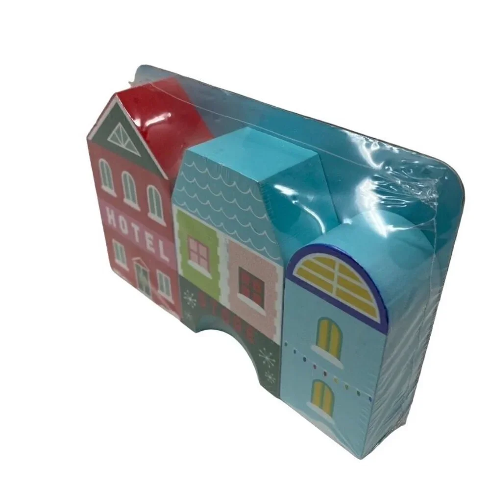 Wood Block Buildings Pretend Play